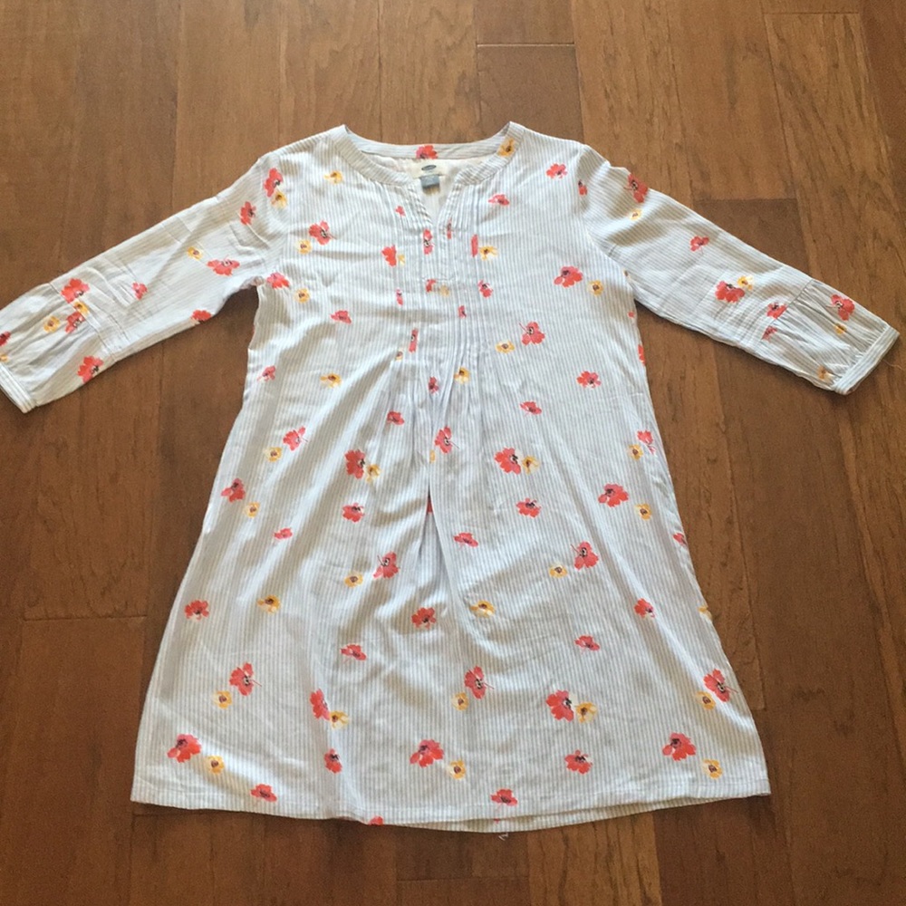 Floral light blue and white dress